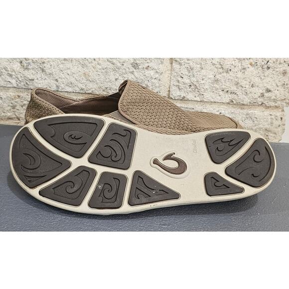 OluKai Nohea Mesh Slip On Comfort Shoes Tan Khaki Men\'s Size US 11.5 main image 5